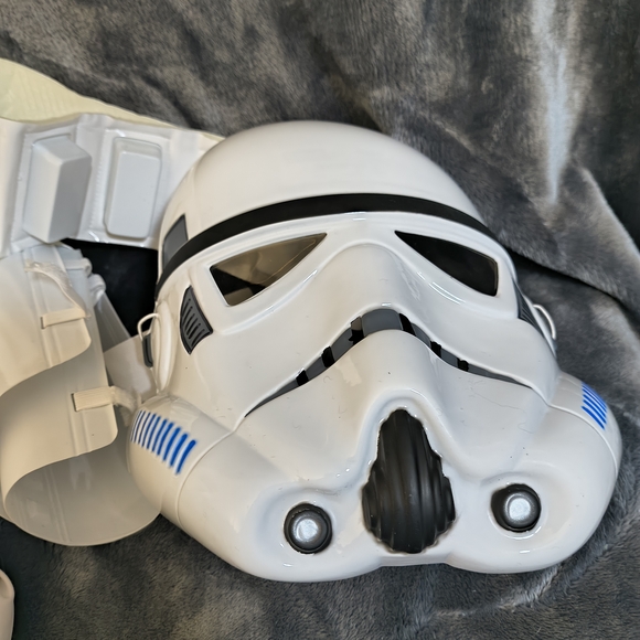 Star Wars Strom Trooper White and Black Costume Helmet Adult large - Picture 2 of 9
